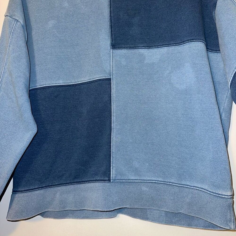 Madewell Medium Indigo-Dyed Patchwork Sweatshirt … - image 2